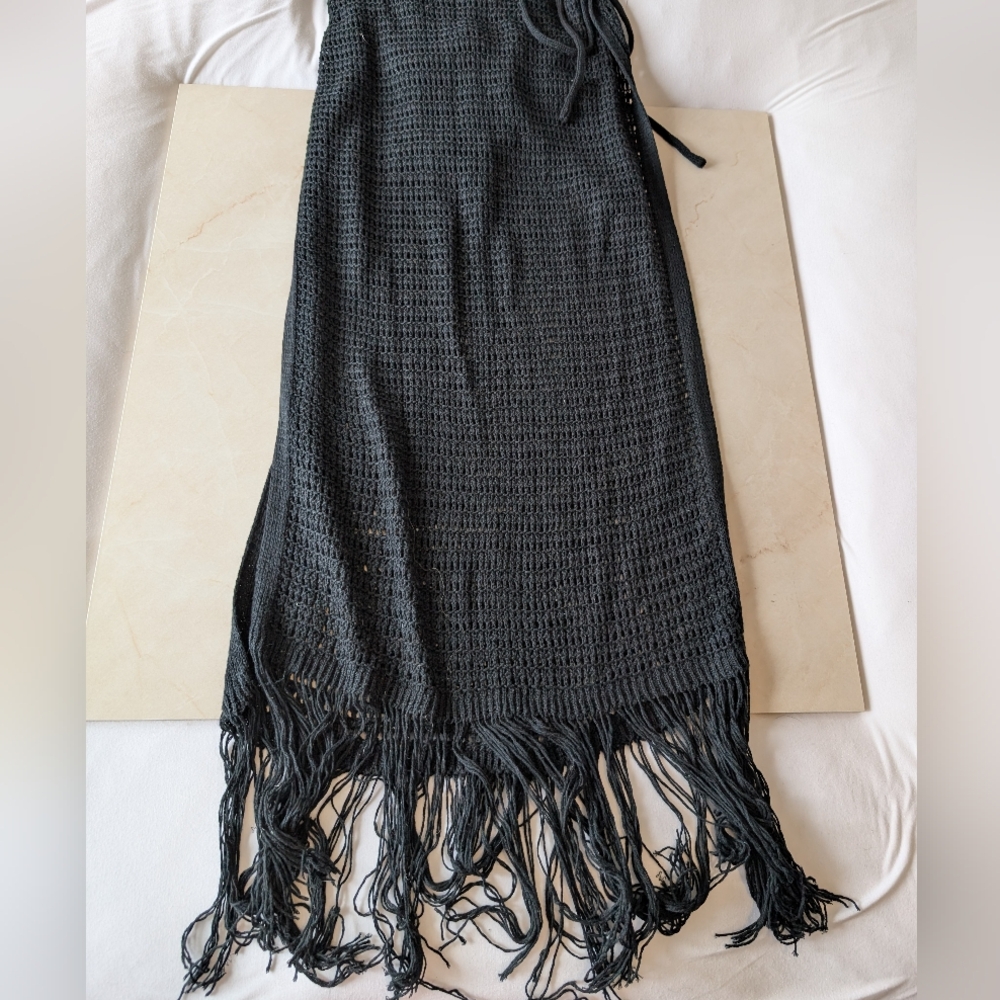 Commense Black Crocheted Dress S Sleeveless Summer Vacation Resort - Picture 3 of 7